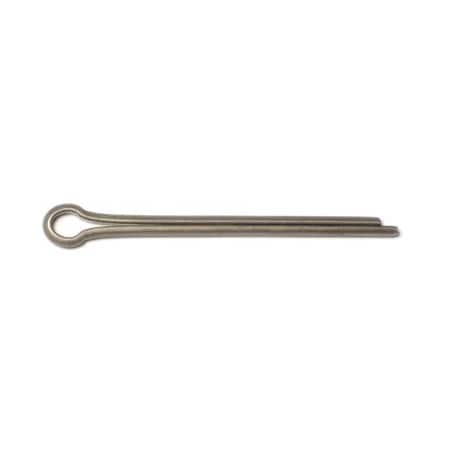Midwest Fastener Extended Prong Cotter Pin, 3/16 in Dia, 2-1/2 in L, Stainless Steel, PK 6 74834
